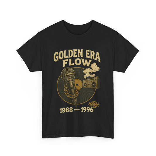 Golden Era Flow Vintage Hip-Hop T-Shirt – 80s 90s Rap Style Streetwear